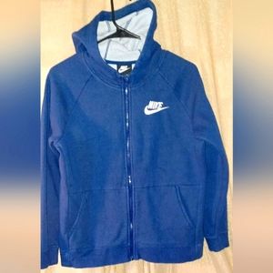 Boys Nike zip up hoodie, dk blue XL